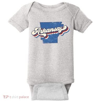 State Of Arkansas Retro Logo Baby Bodysuit