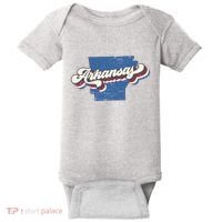 State Of Arkansas Retro Logo Baby Bodysuit thumb 0