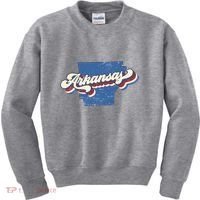 State Of Arkansas Retro Logo Kids Sweatshirt thumb 0
