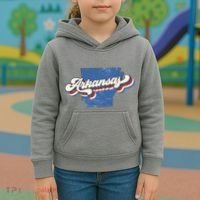 State Of Arkansas Retro Logo Kids Hoodie thumb 3