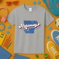 State Of Arkansas Retro Logo Kids T-Shirt thumb 3