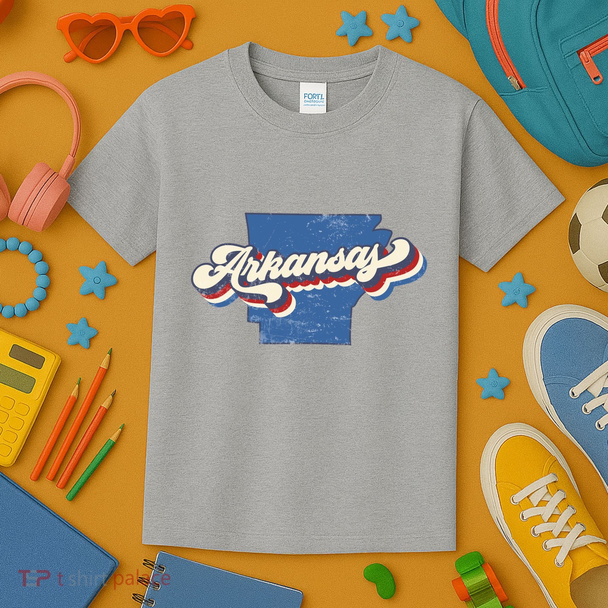 State Of Arkansas Retro Logo Kids T-Shirt