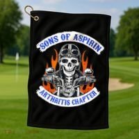 Sons Of Aspirin Arthritis Chapter For Funny Biker Golf Towel thumb 1