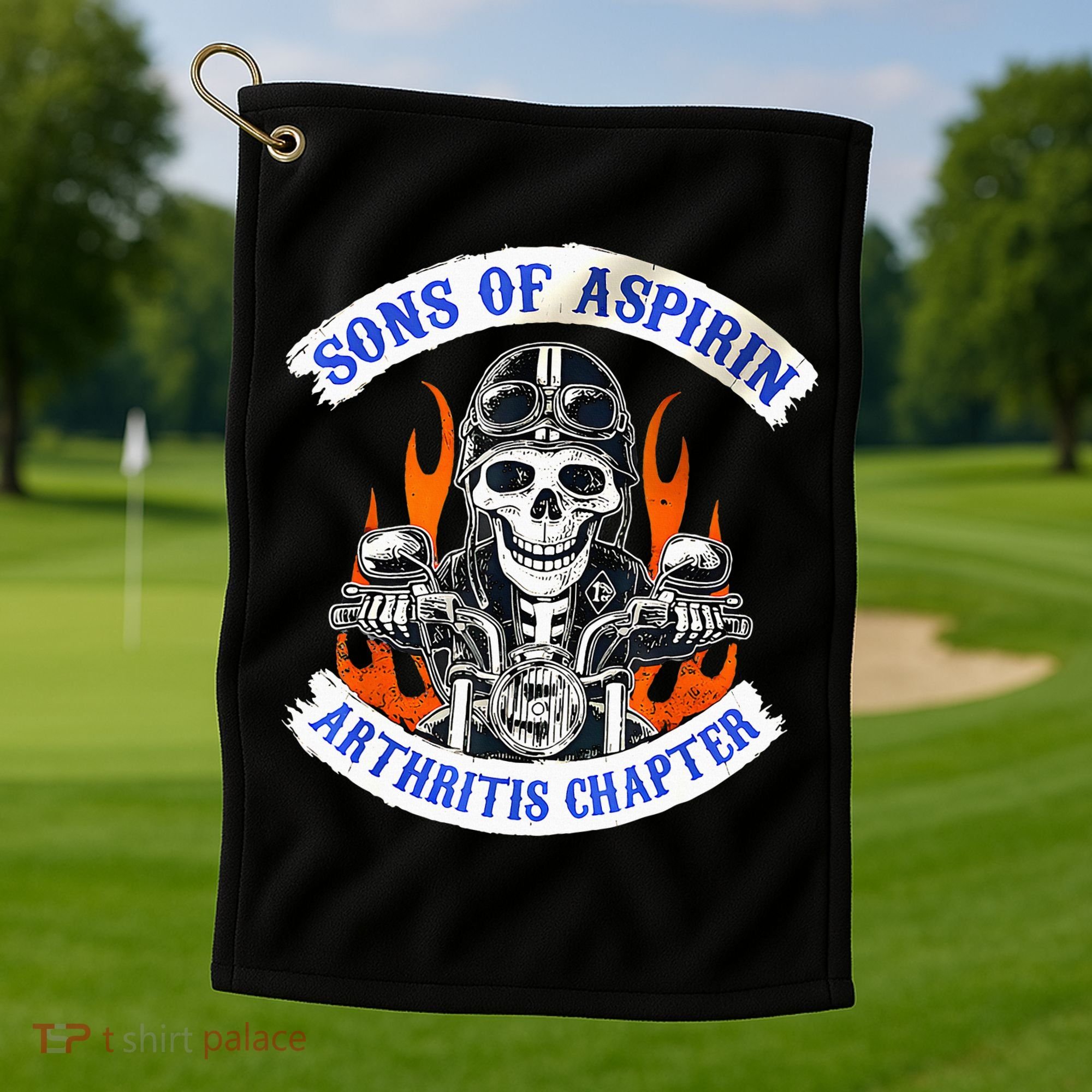 Sons Of Aspirin Arthritis Chapter For Funny Biker Golf Towel