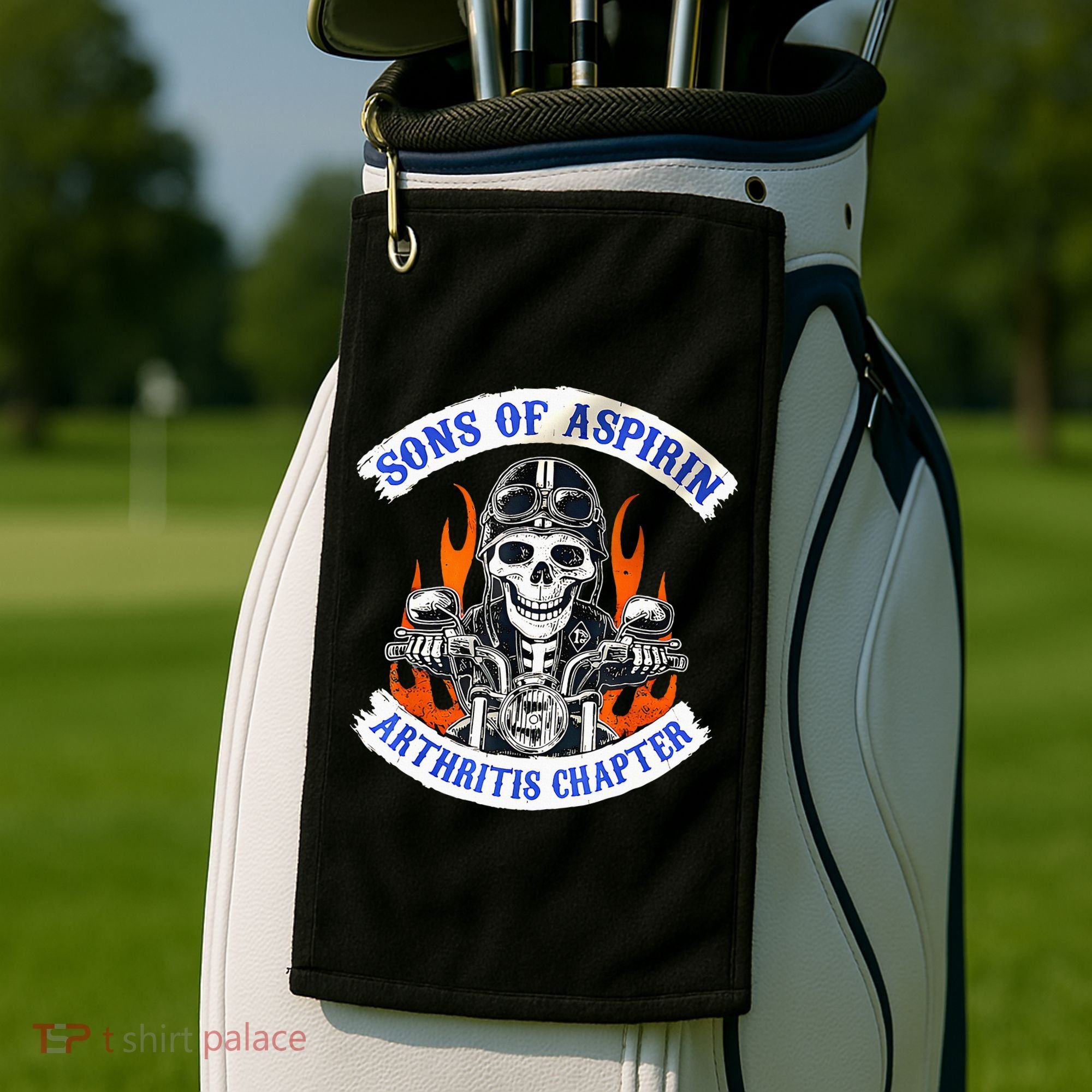 Sons Of Aspirin Arthritis Chapter For Funny Biker Golf Towel
