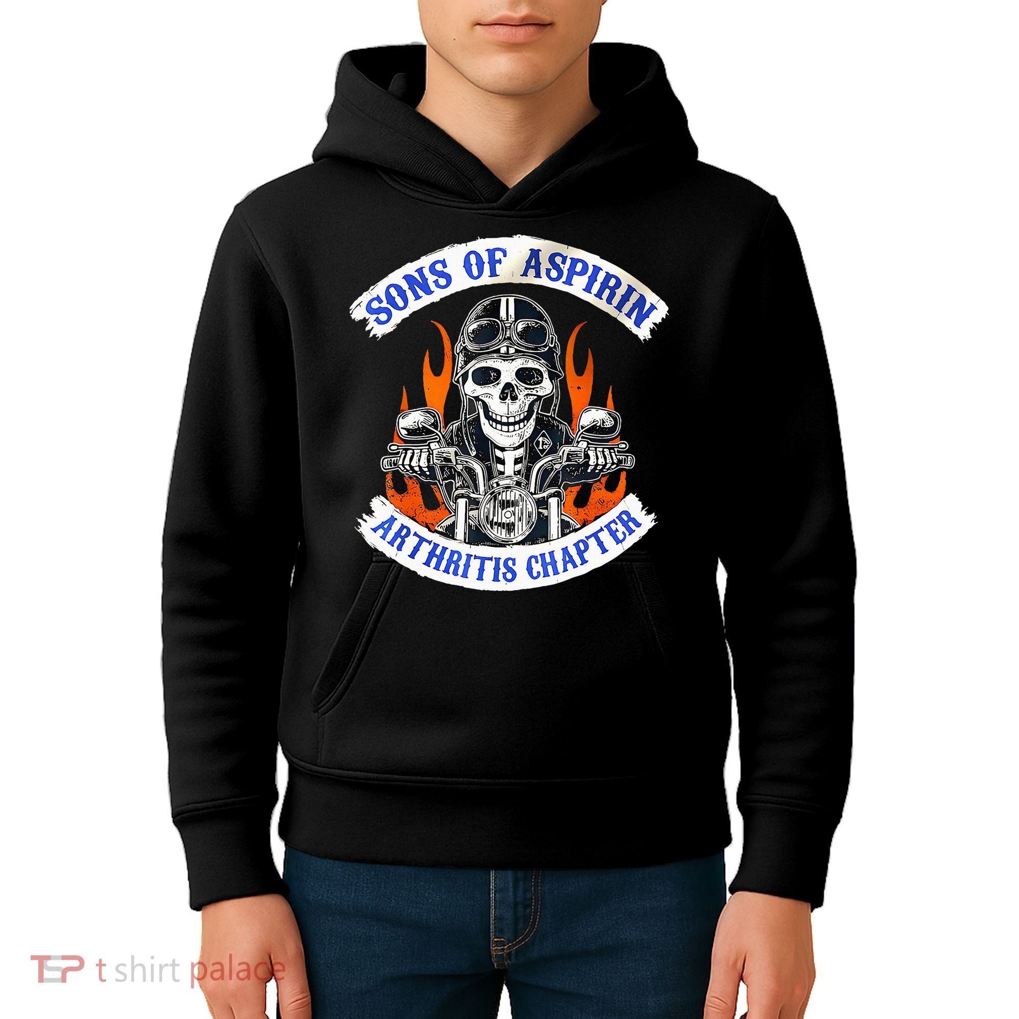Sons Of Aspirin Arthritis Chapter For Funny Biker Kids Hoodie