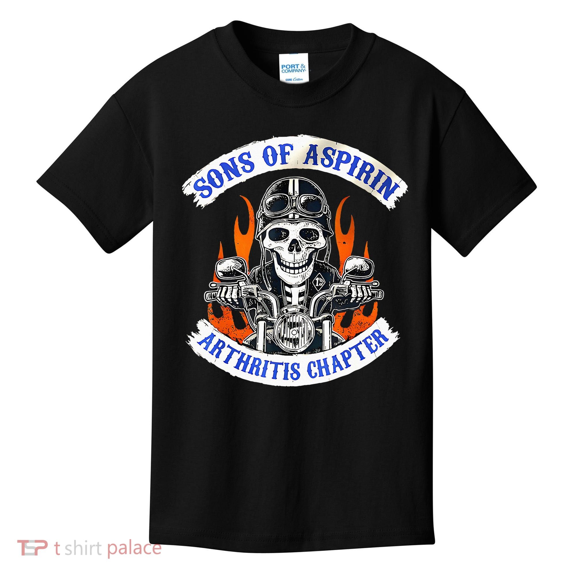 Sons Of Aspirin Arthritis Chapter For Funny Biker Kids T-Shirt