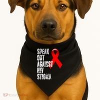 Speak Out Against Hiv Stigma World Aids Day USA-Made Doggie Bandana thumb 1
