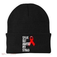 Speak Out Against Hiv Stigma World Aids Day Beanie thumb 0