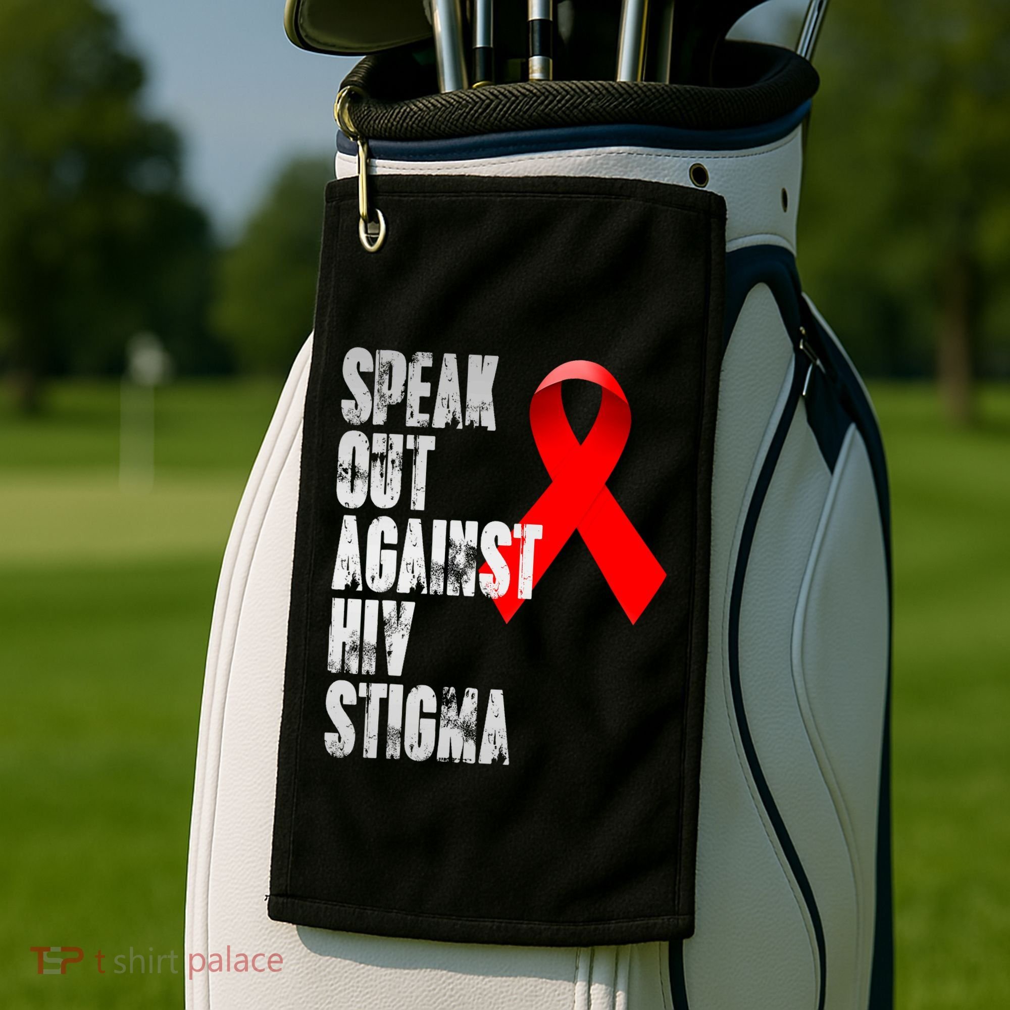 Speak Out Against Hiv Stigma World Aids Day Golf Towel