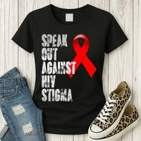 Speak Out Against Hiv Stigma World Aids Day Women's T-Shirt thumb 3