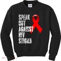 Speak Out Against Hiv Stigma World Aids Day Kids Sweatshirt thumb 0