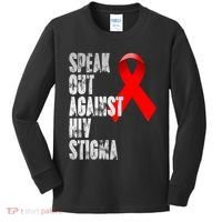 Speak Out Against Hiv Stigma World Aids Day Kids Long Sleeve Shirt thumb 0