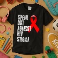 Speak Out Against Hiv Stigma World Aids Day Kids T-Shirt thumb 3