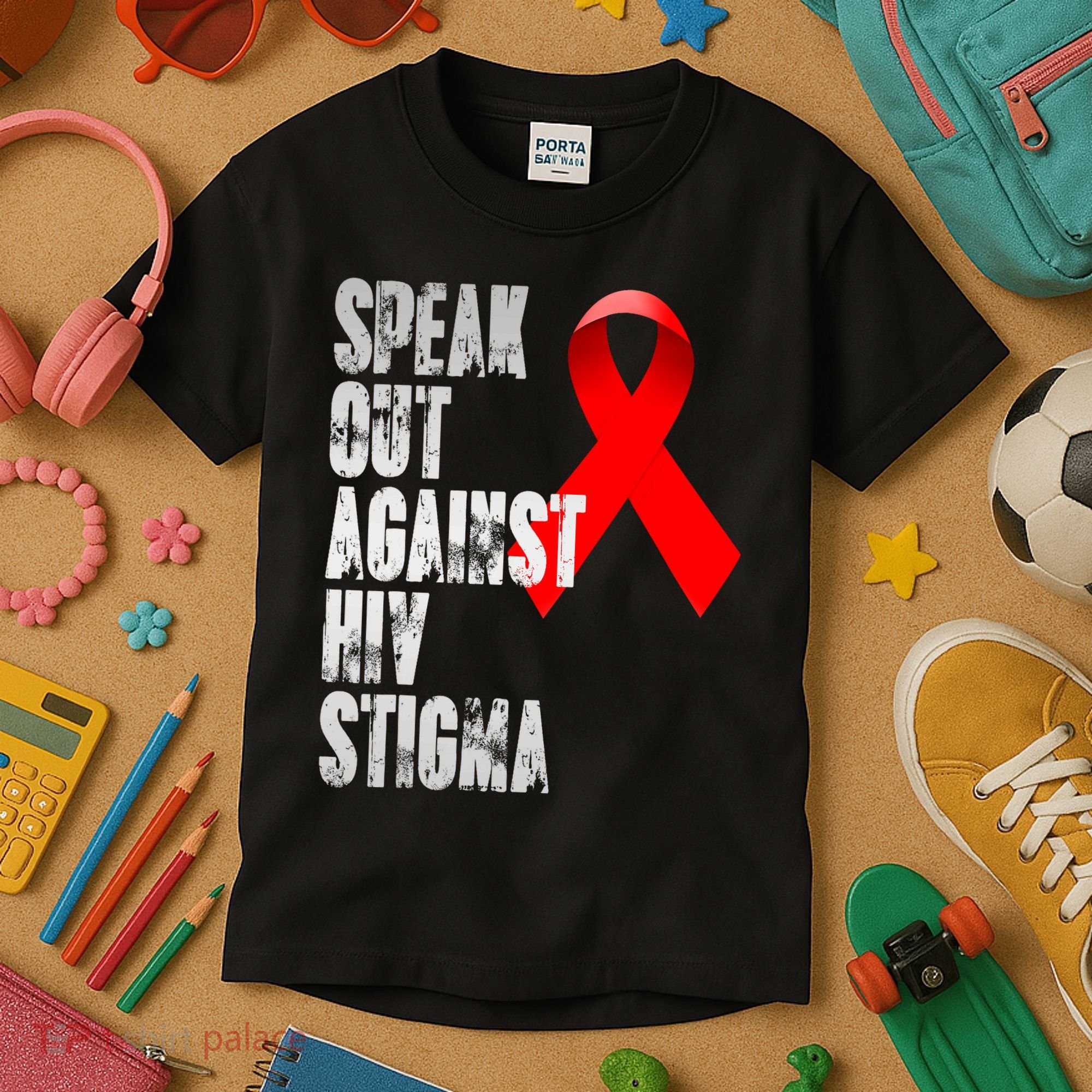 Speak Out Against Hiv Stigma World Aids Day Kids T-Shirt