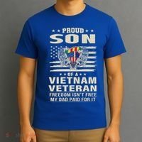 Son Of A Vietnam Veteran Soldier Combat Gift T-Shirt thumb 3