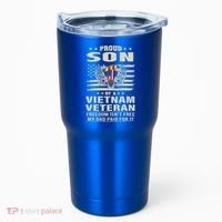 Son Of A Vietnam Veteran Soldier Combat Gift Tumbler thumb 0