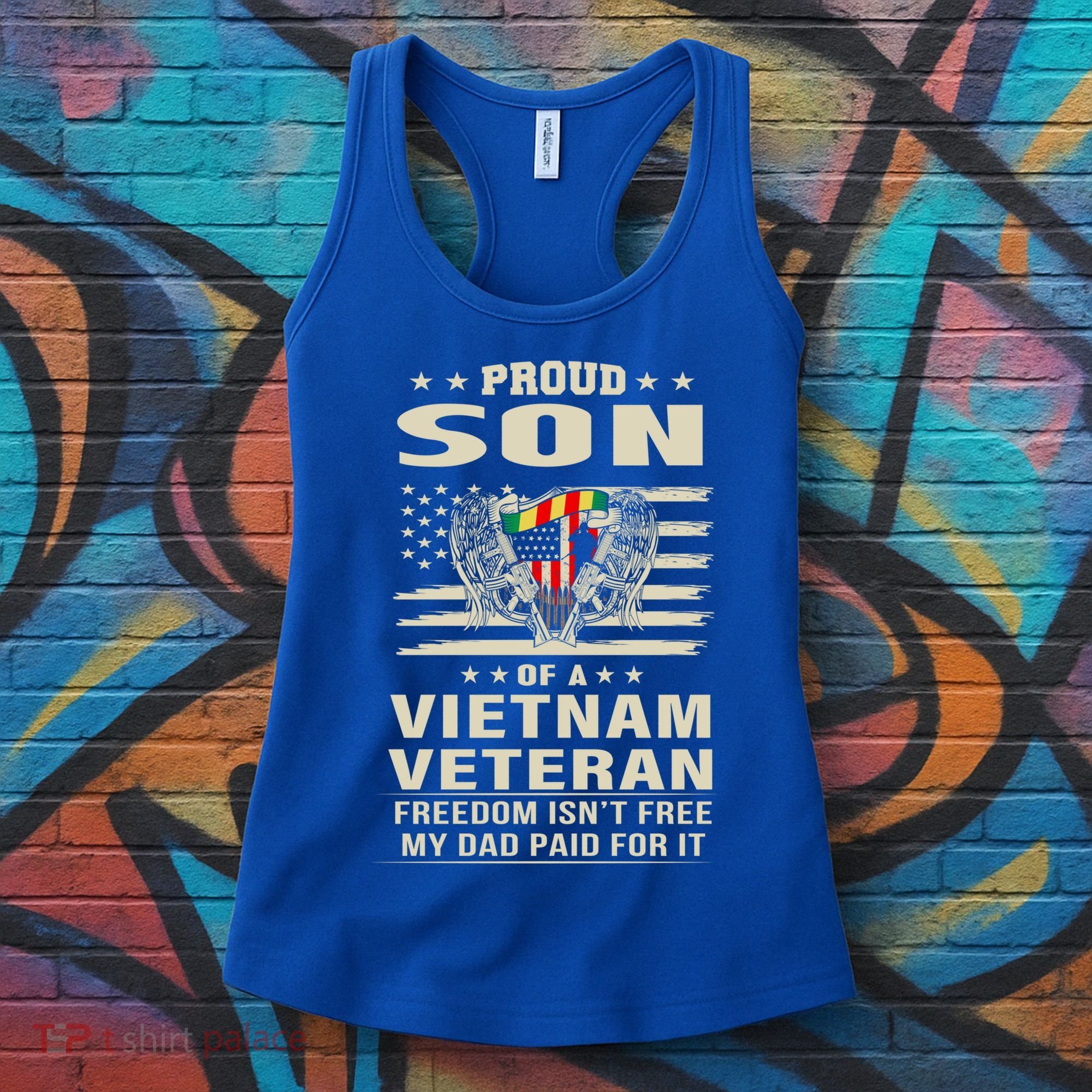 Son Of A Vietnam Veteran Soldier Combat Gift Women's Tank Top