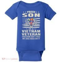 Son Of A Vietnam Veteran Soldier Combat Gift Baby Bodysuit thumb 0