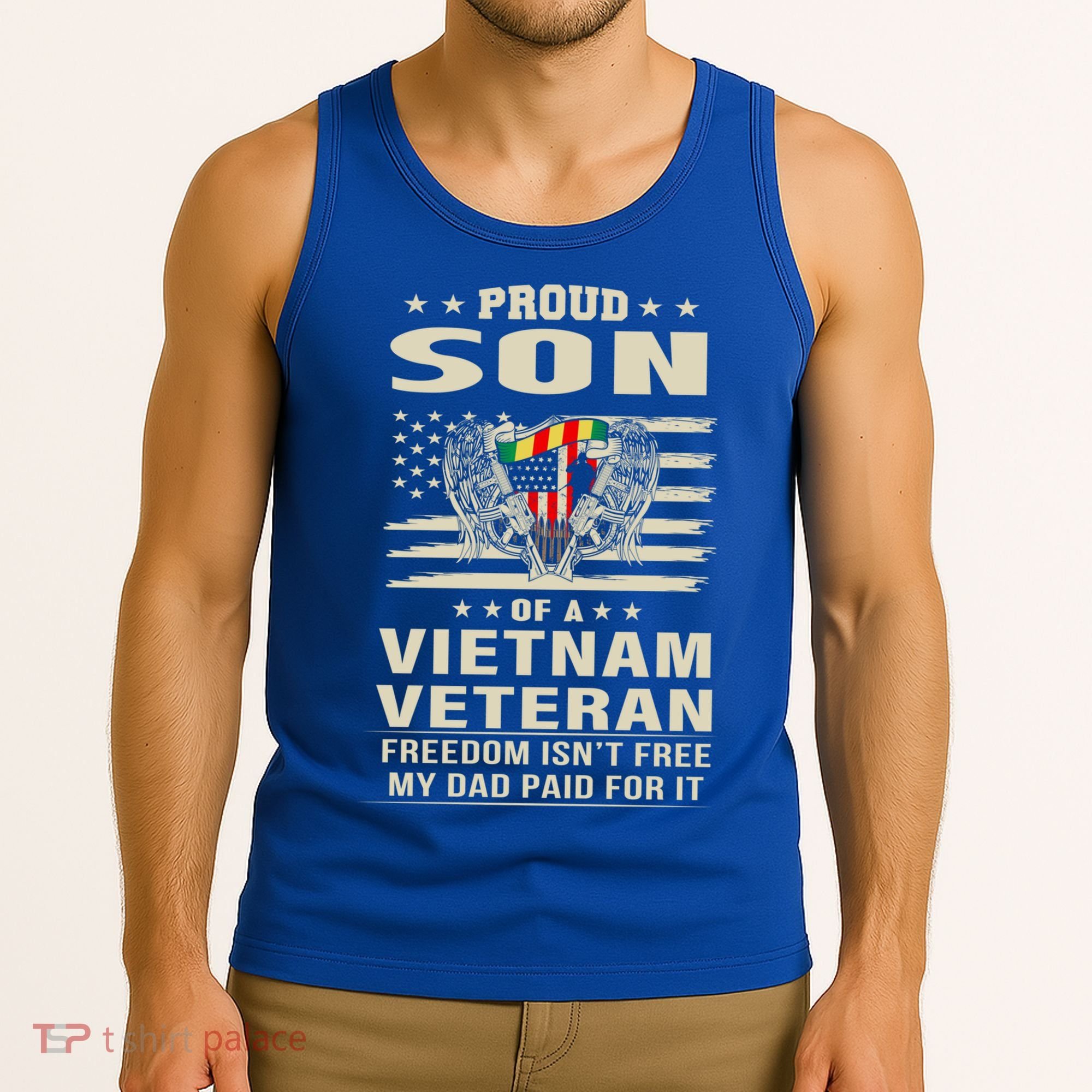 Son Of A Vietnam Veteran Soldier Combat Gift Tank Top
