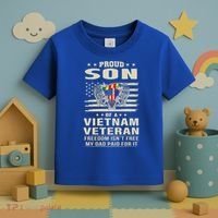 Son Of A Vietnam Veteran Soldier Combat Gift Toddler T-Shirt thumb 3