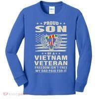 Son Of A Vietnam Veteran Soldier Combat Gift Kids Long Sleeve Shirt thumb 0