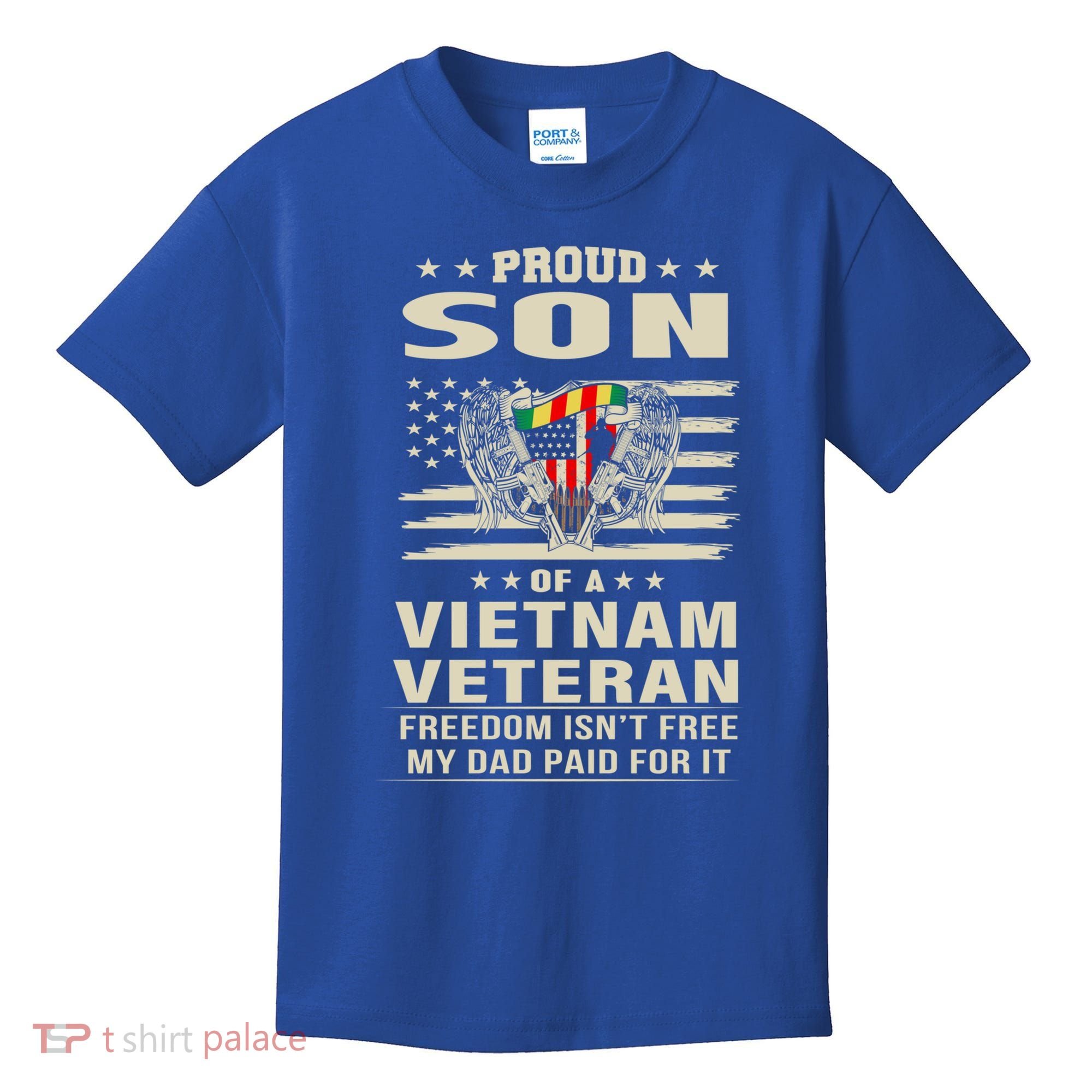 Son Of A Vietnam Veteran Soldier Combat Gift Kids T-Shirt