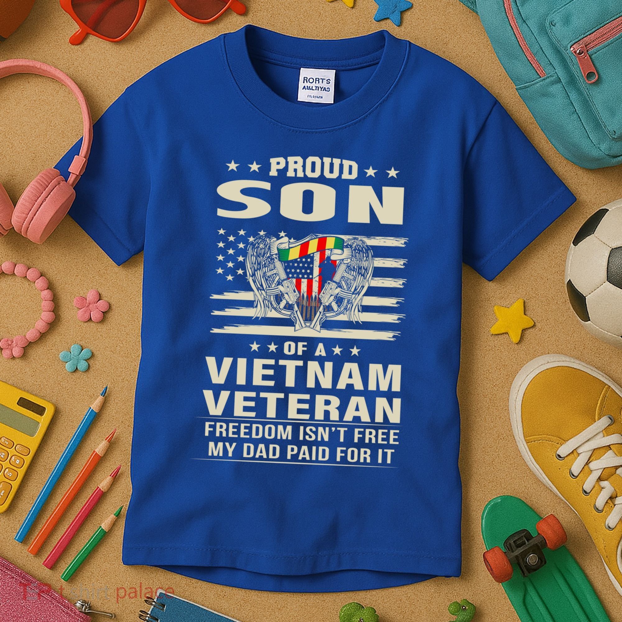 Son Of A Vietnam Veteran Soldier Combat Gift Kids T-Shirt