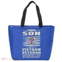 Son Of A Vietnam Veteran Soldier Combat Gift Tote Bag thumb 0