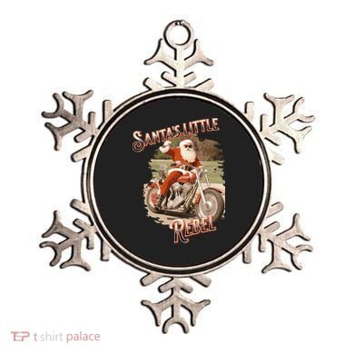 Santa on a Motorcycle Vintage Style Rebellious Christmas  Ornament