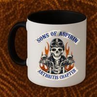 Sons Of Aspirin Arthritis Chapter Funny Biker Coffee Mug thumb 2