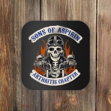 Sons Of Aspirin Arthritis Chapter Funny Biker Coaster