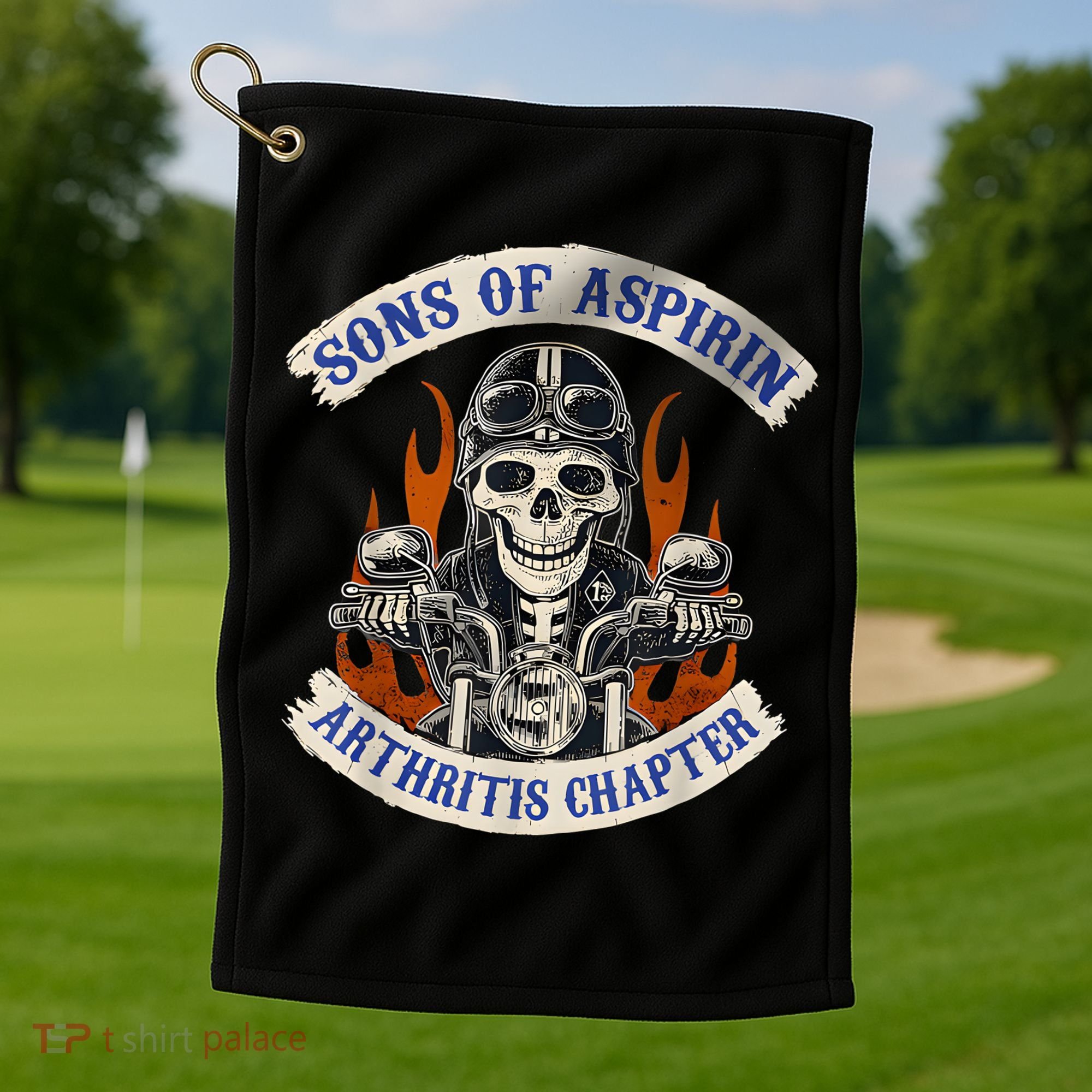 Sons Of Aspirin Arthritis Chapter Funny Biker Golf Towel