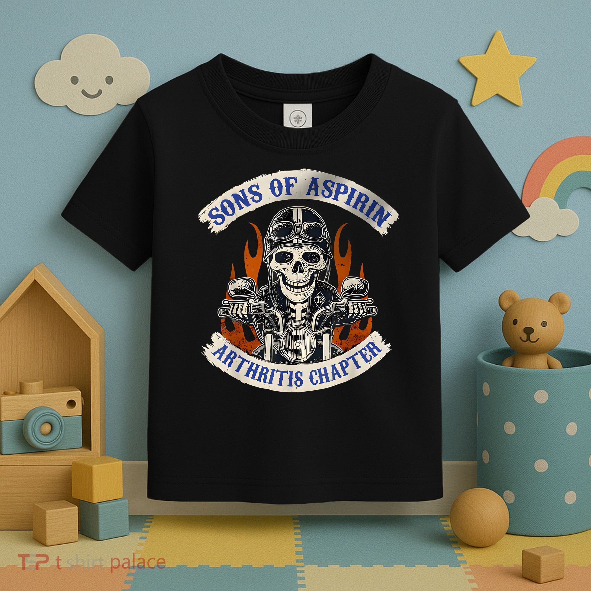 Sons Of Aspirin Arthritis Chapter Funny Biker Toddler T-Shirt