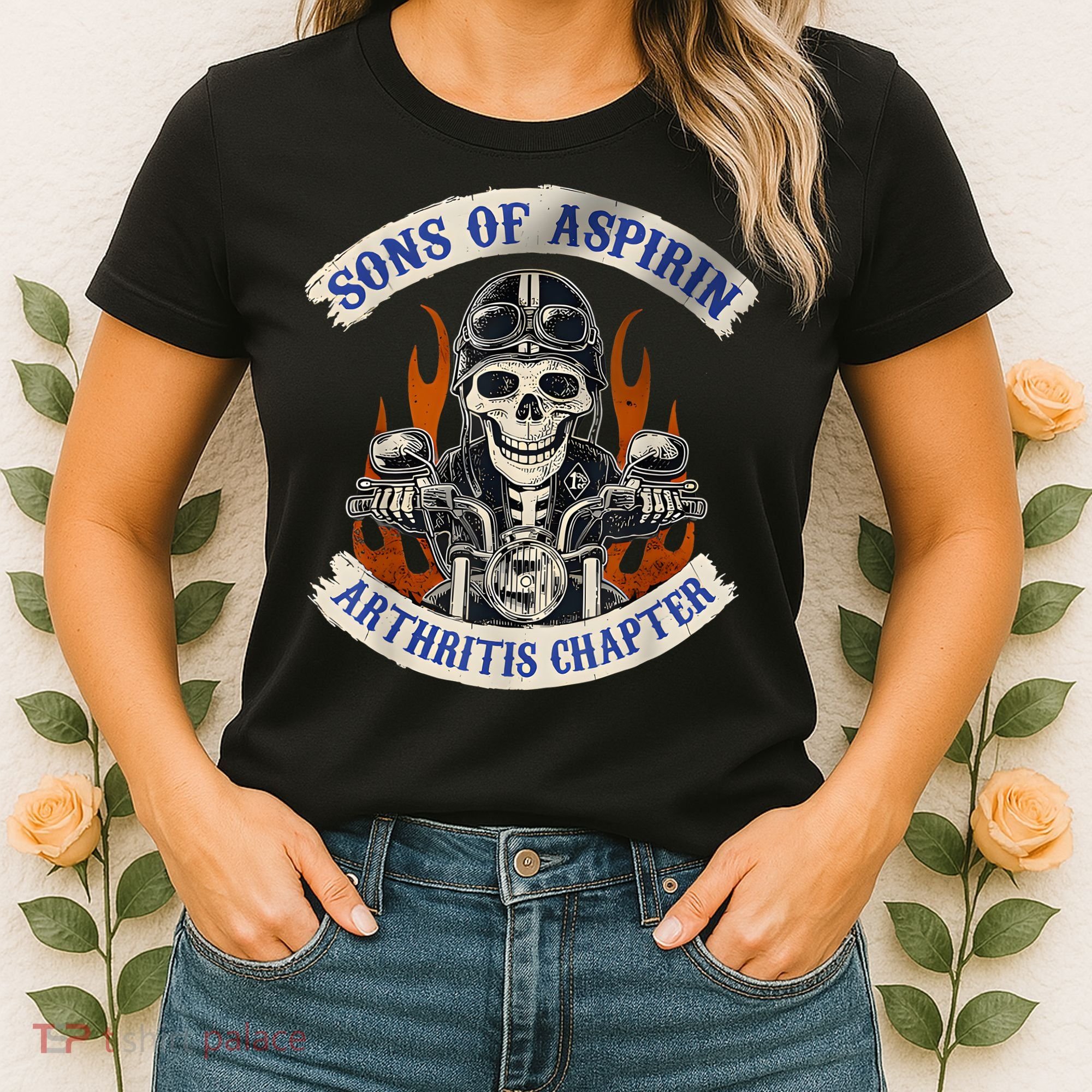 Sons Of Aspirin Arthritis Chapter Funny Biker Women's T-Shirt
