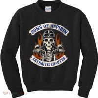 Sons Of Aspirin Arthritis Chapter Funny Biker Kids Sweatshirt thumb 0
