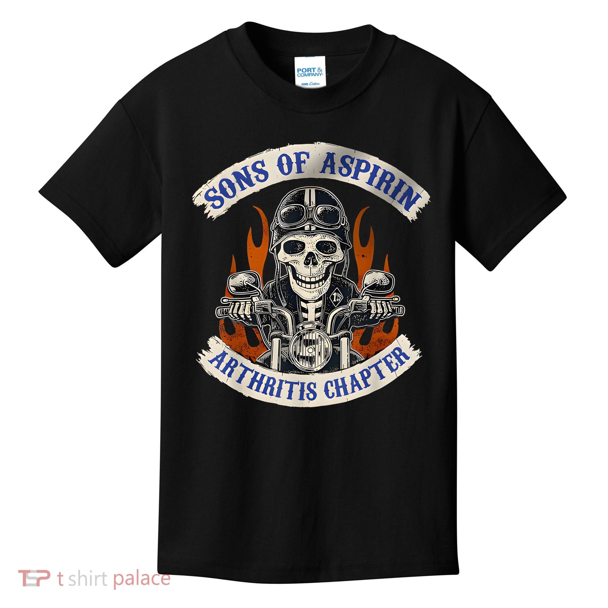 Sons Of Aspirin Arthritis Chapter Funny Biker Kids T-Shirt
