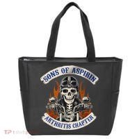 Sons Of Aspirin Arthritis Chapter Funny Biker Tote Bag thumb 0