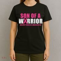 Son Of A Warrior Breast Cancer Awareness T-Shirt thumb 4