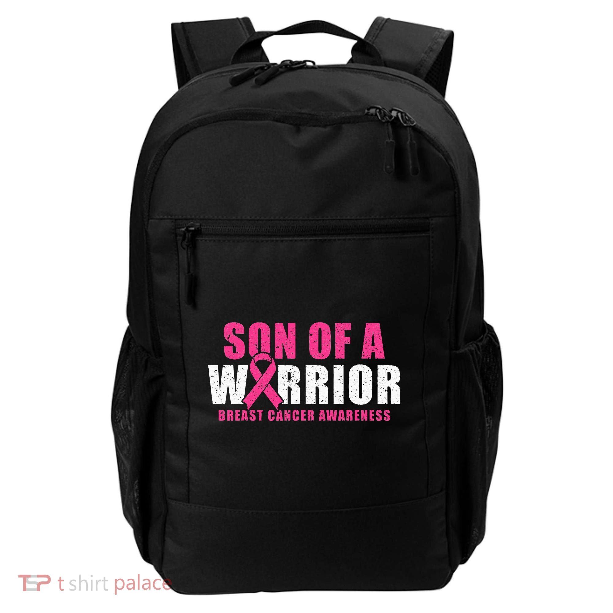 Son Of A Warrior Breast Cancer Awareness Backpack