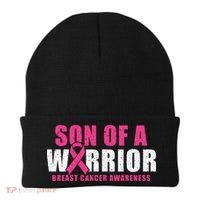 Son Of A Warrior Breast Cancer Awareness Beanie thumb 0