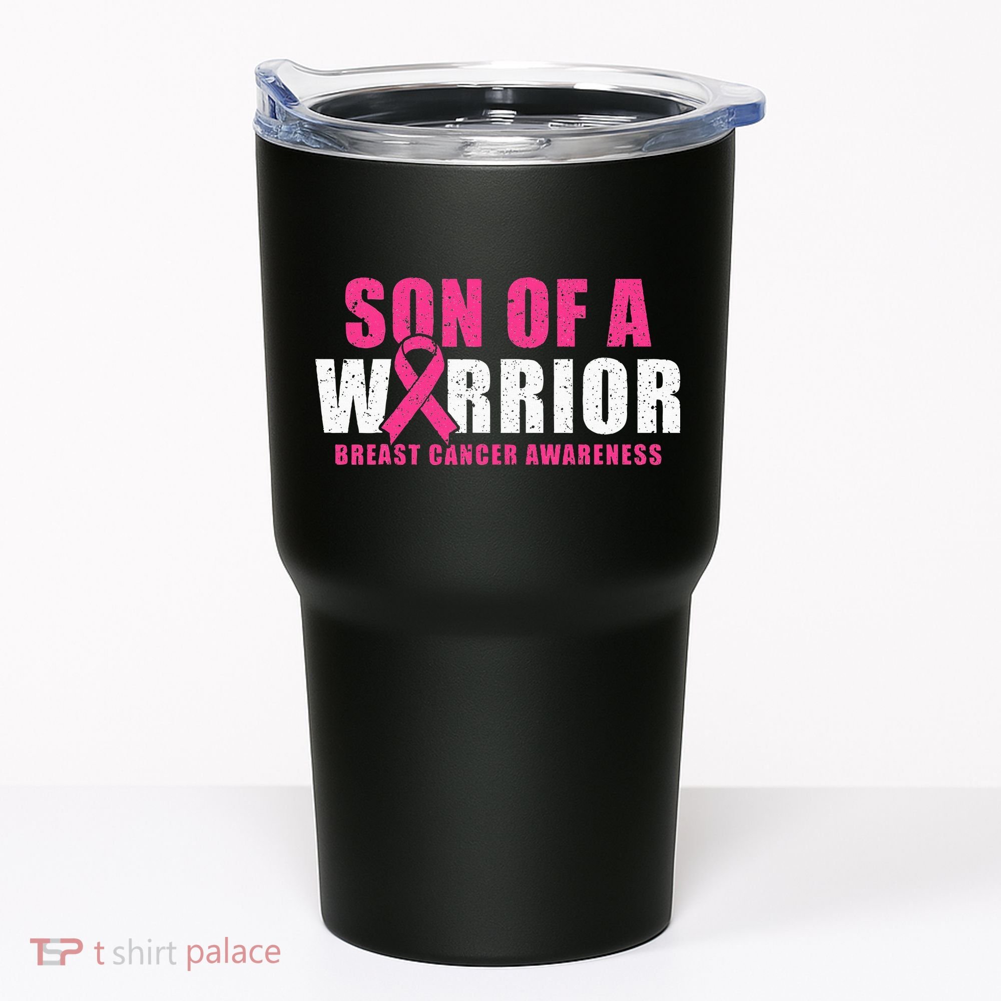 Son Of A Warrior Breast Cancer Awareness Tumbler