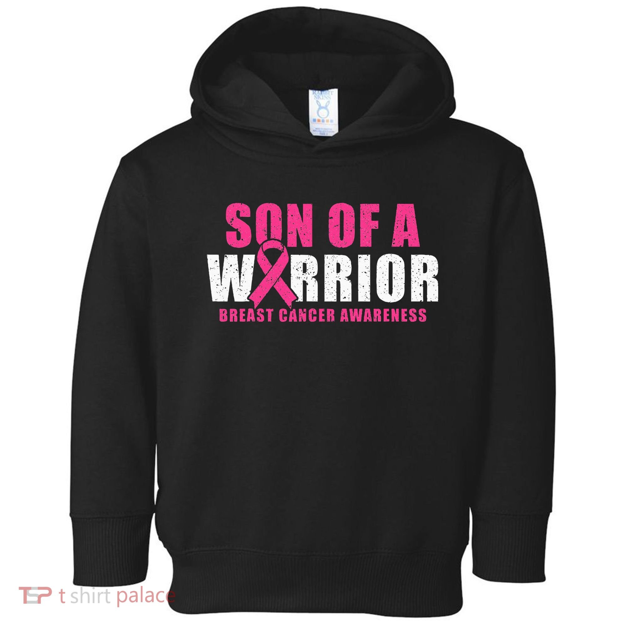 Son Of A Warrior Breast Cancer Awareness Toddler Hoodie