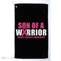 Son Of A Warrior Breast Cancer Awareness Golf Towel thumb 0