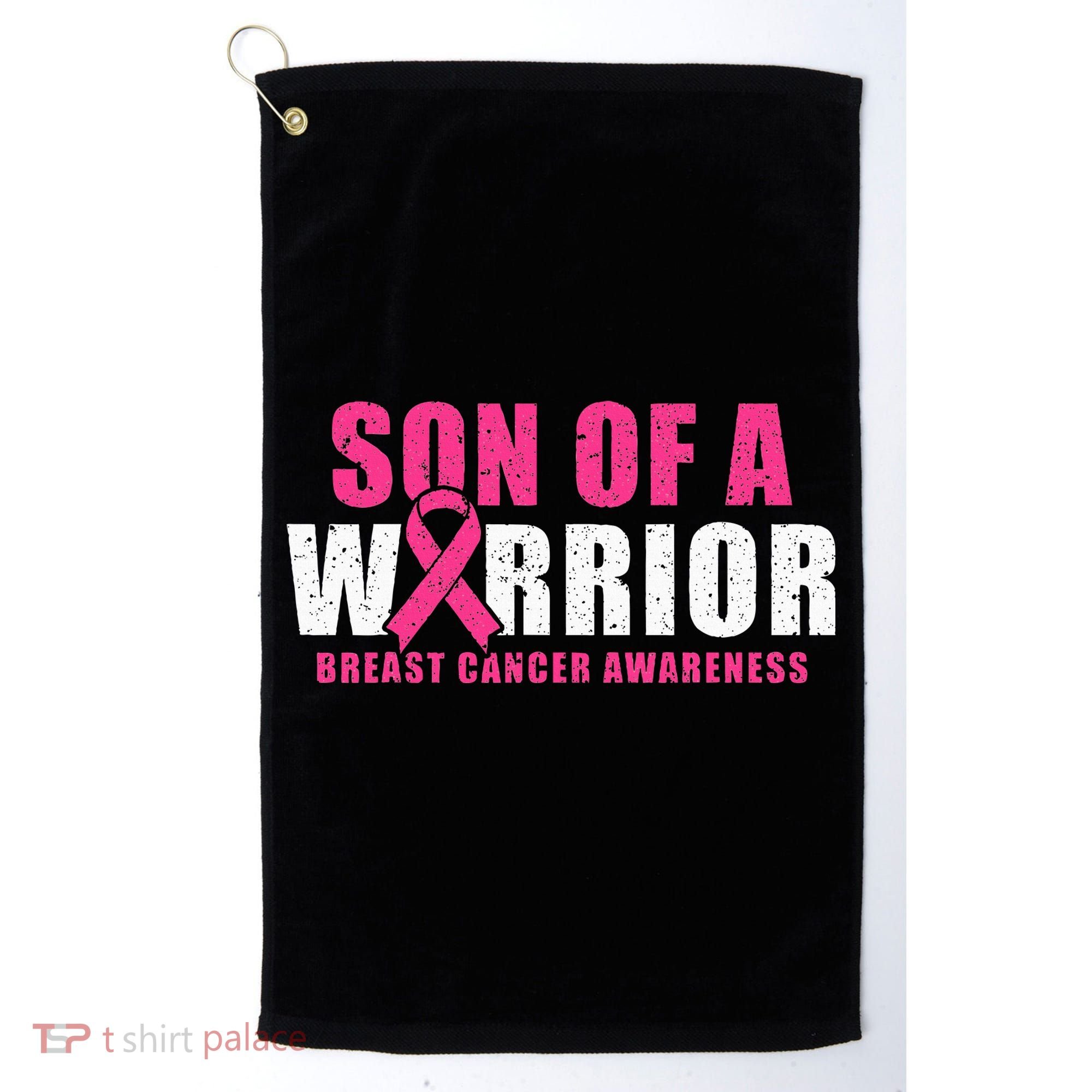 Son Of A Warrior Breast Cancer Awareness Golf Towel