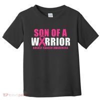 Son Of A Warrior Breast Cancer Awareness Toddler T-Shirt thumb 0