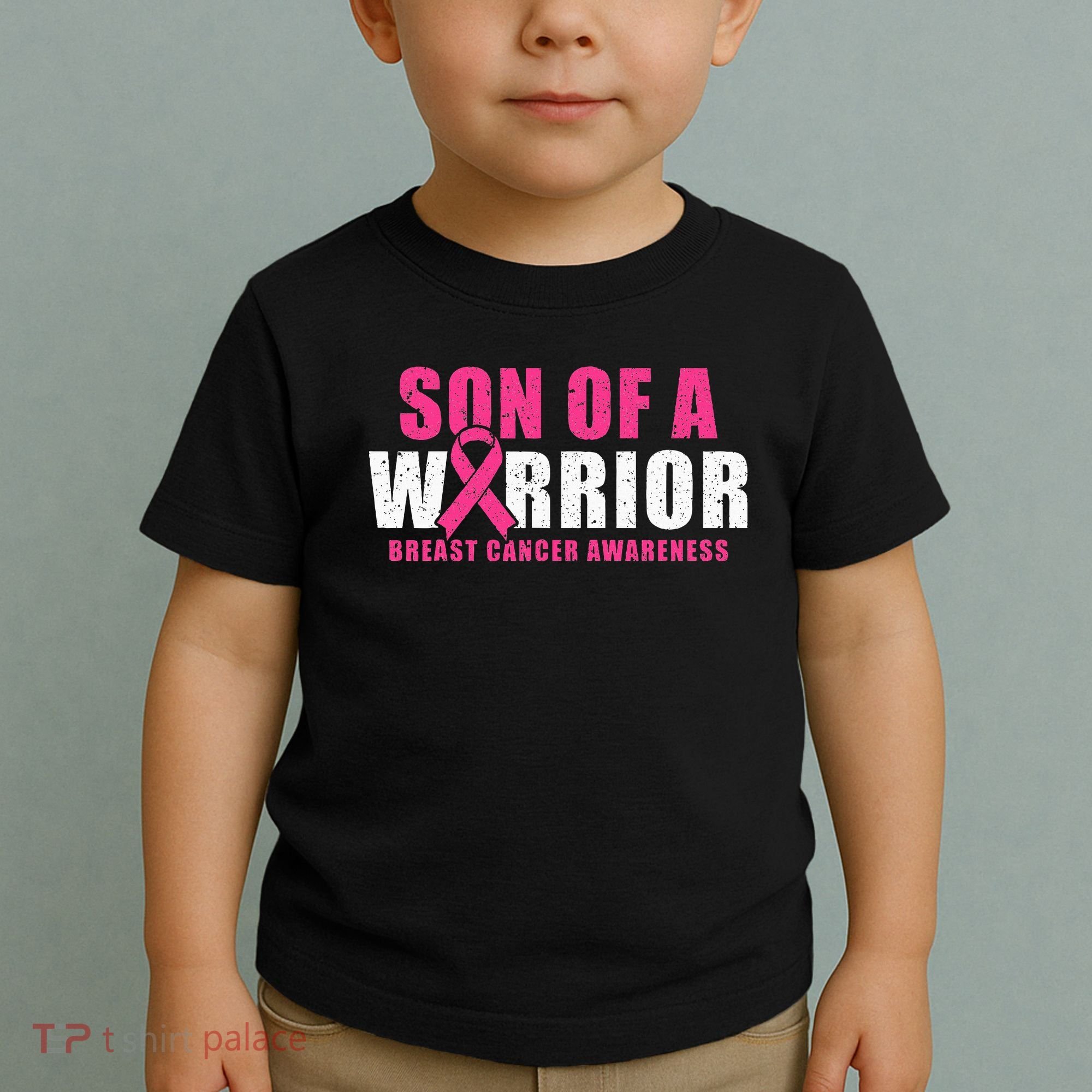 Son Of A Warrior Breast Cancer Awareness Toddler T-Shirt