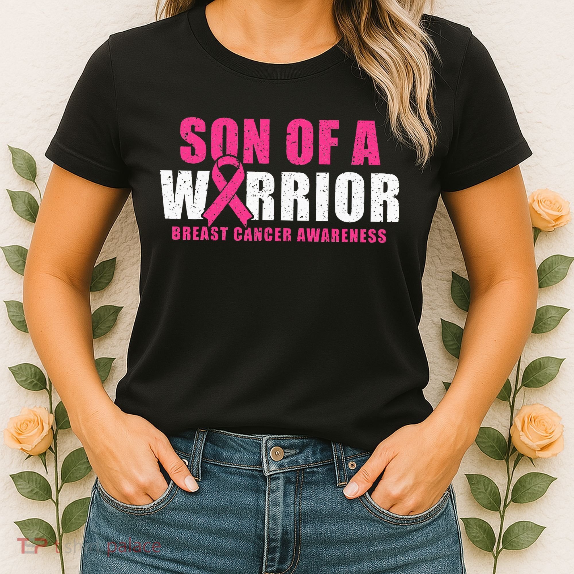 Son Of A Warrior Breast Cancer Awareness Women's T-Shirt