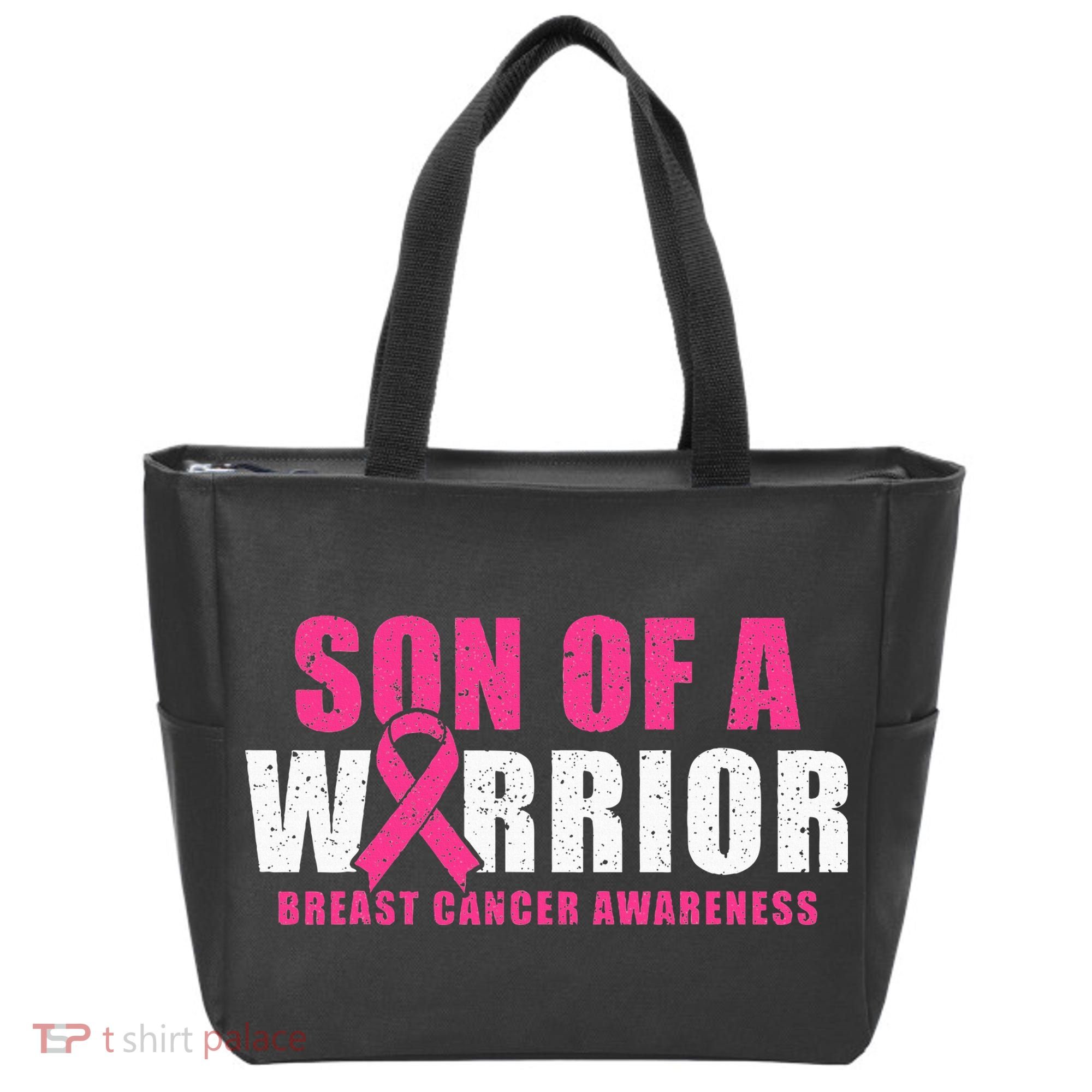 Son Of A Warrior Breast Cancer Awareness Tote Bag