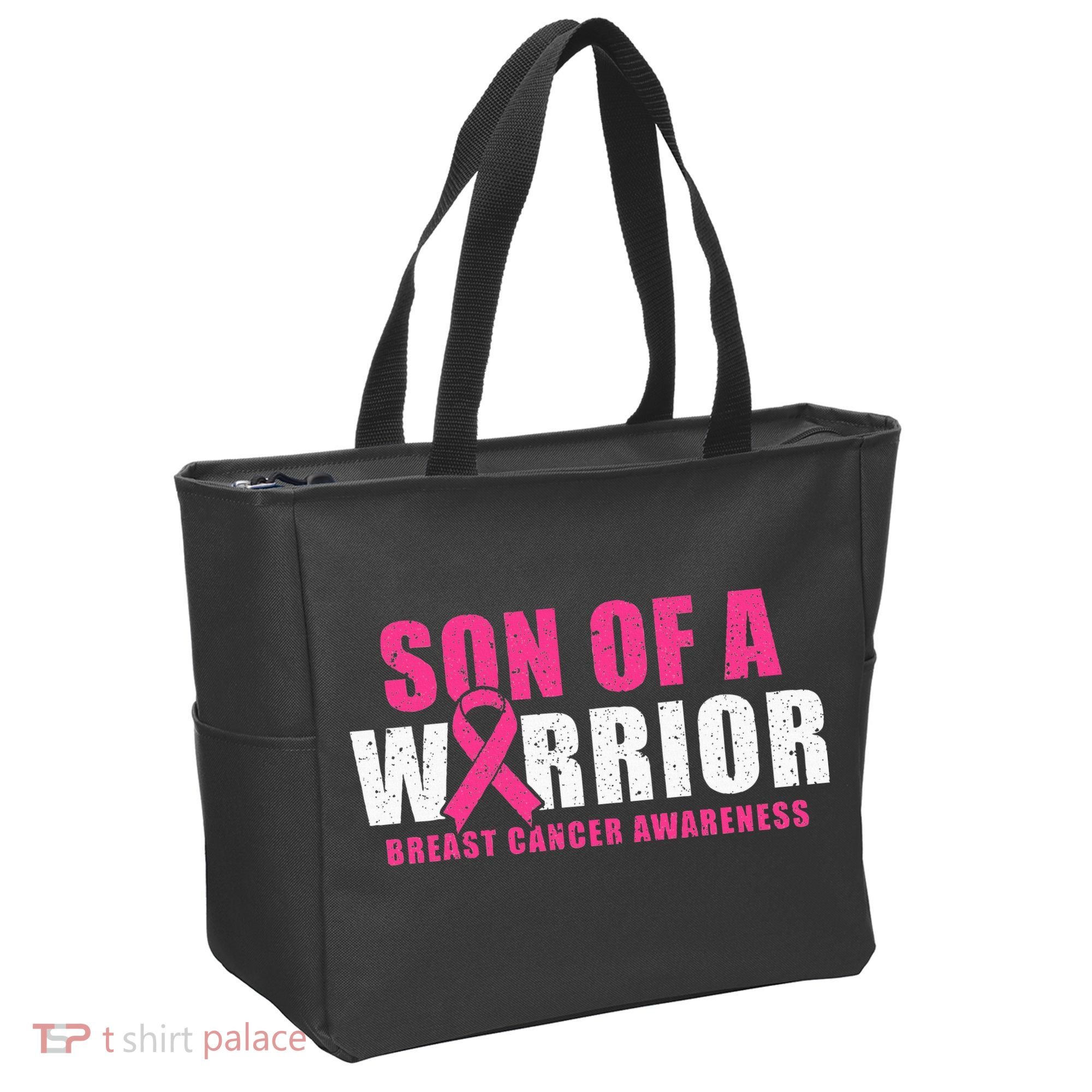 Son Of A Warrior Breast Cancer Awareness Tote Bag
